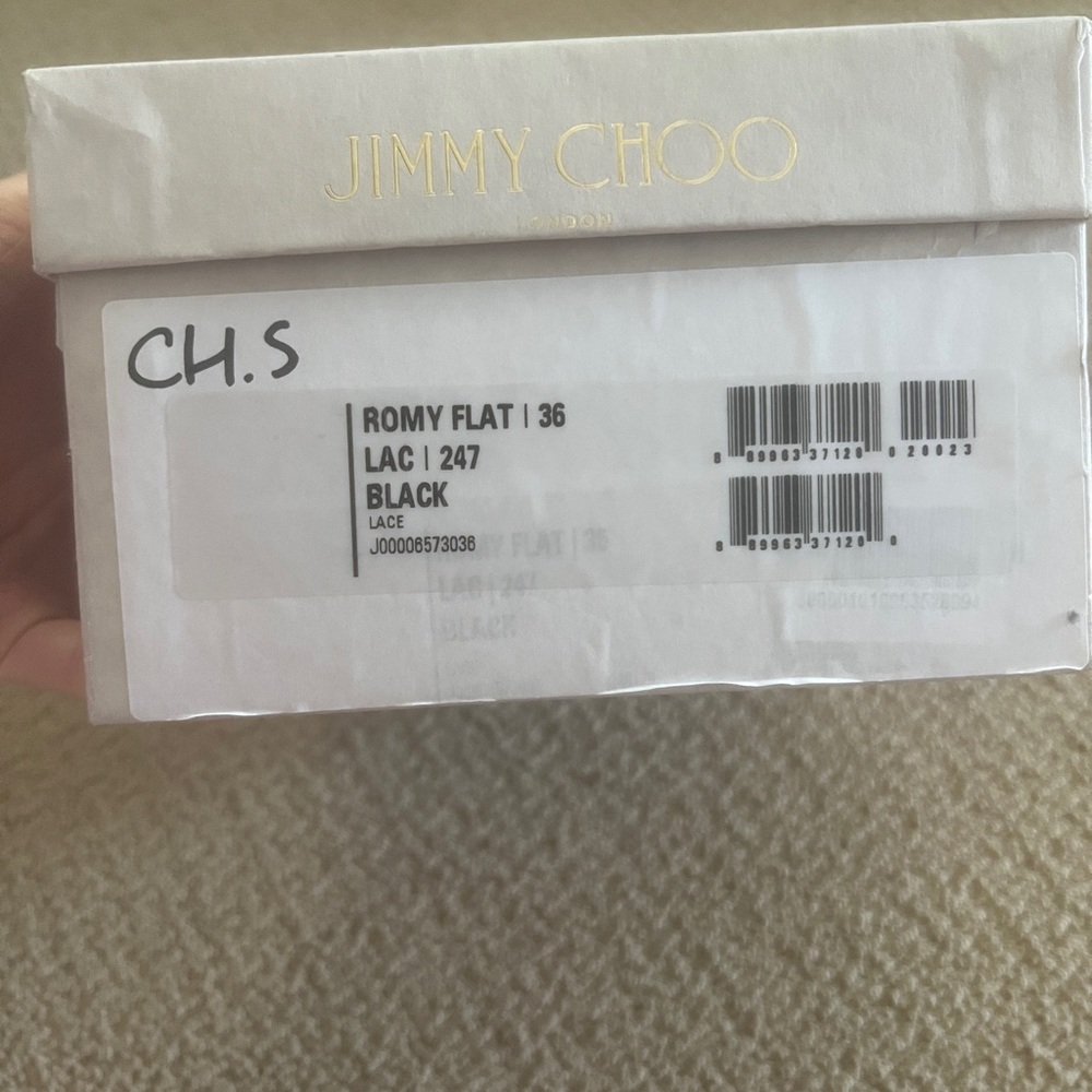 Brand new with original box Jimmy Choo Romy flat blace lace size 36